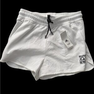 New women’s Adidas “Karlie Kloss” White Athletic Shorts Large
